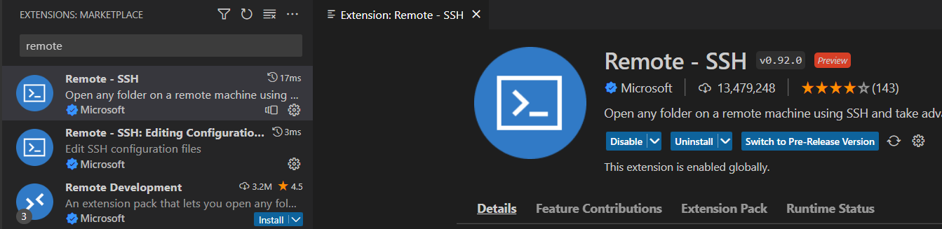 remote ssh